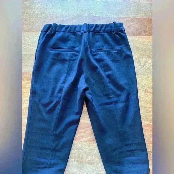 Zara Navy Blue Suit Pants | Mid Rise Trousers | Side Zipper | Size XS - Picture 3 of 10